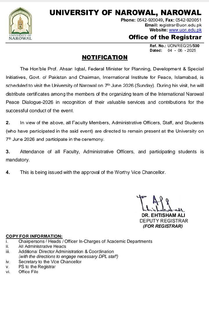 Ahsan Iqbal Certificate Distribution University of Narowal Live Ahsan Iqbal Certificate Distribution University of Narowal Live