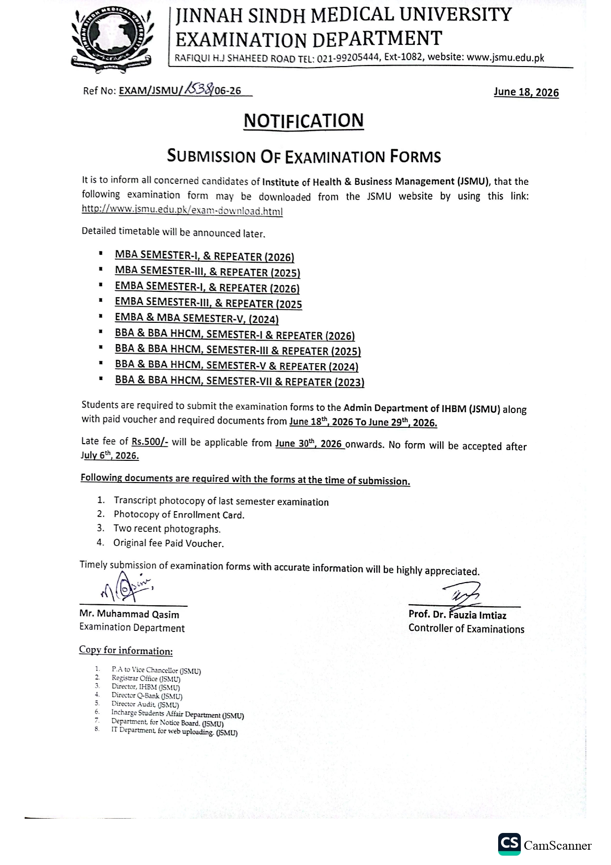 JSMU MBA, EMBA & BBA Exam Form Schedule Announced JSMU MBA, EMBA & BBA Exam Form Schedule Announced