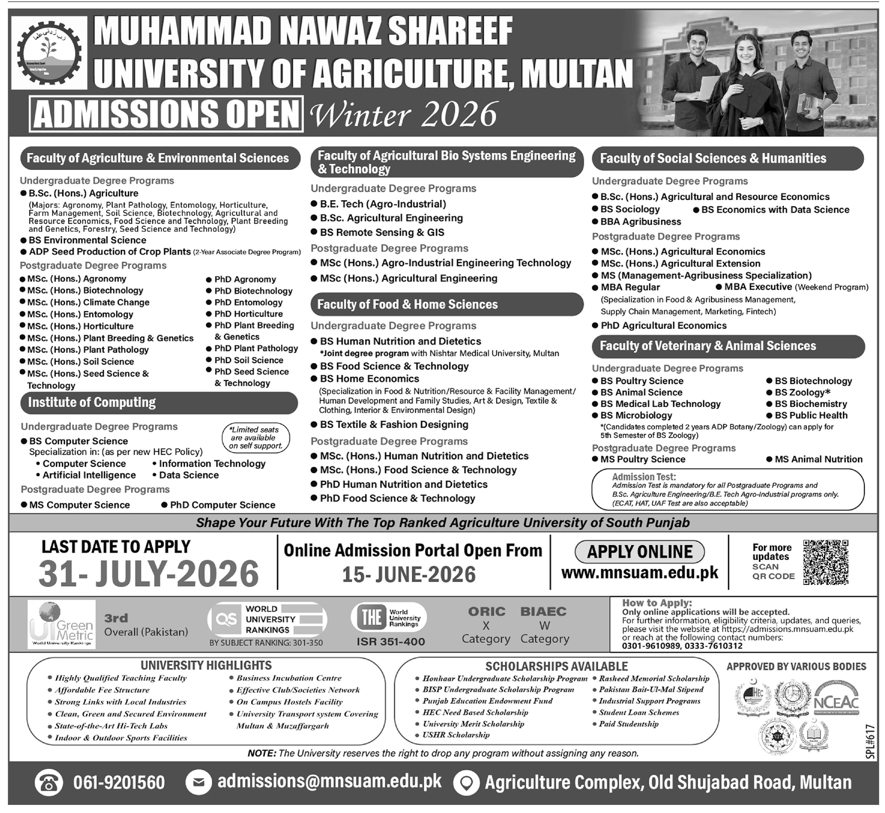 MNSUAM Admissions 2026 Winter Session Open MNSUAM Admissions 2026 Winter Session Open