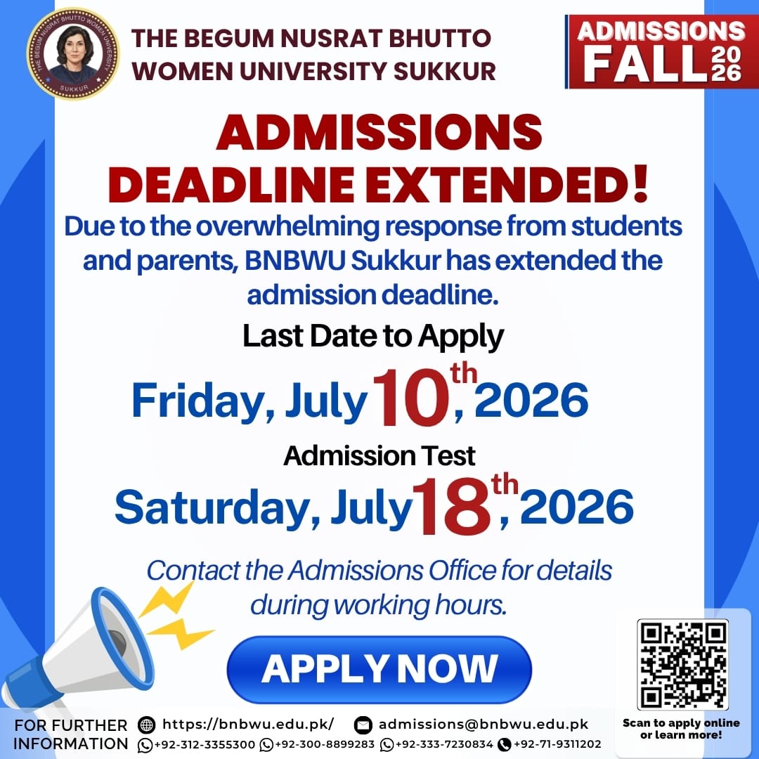BNBWU Admission Deadline Extension Notice 2026 Announced for Fall Admissions BNBWU Admission Deadline Extension Notice 2026 Announced for Fall Admissions