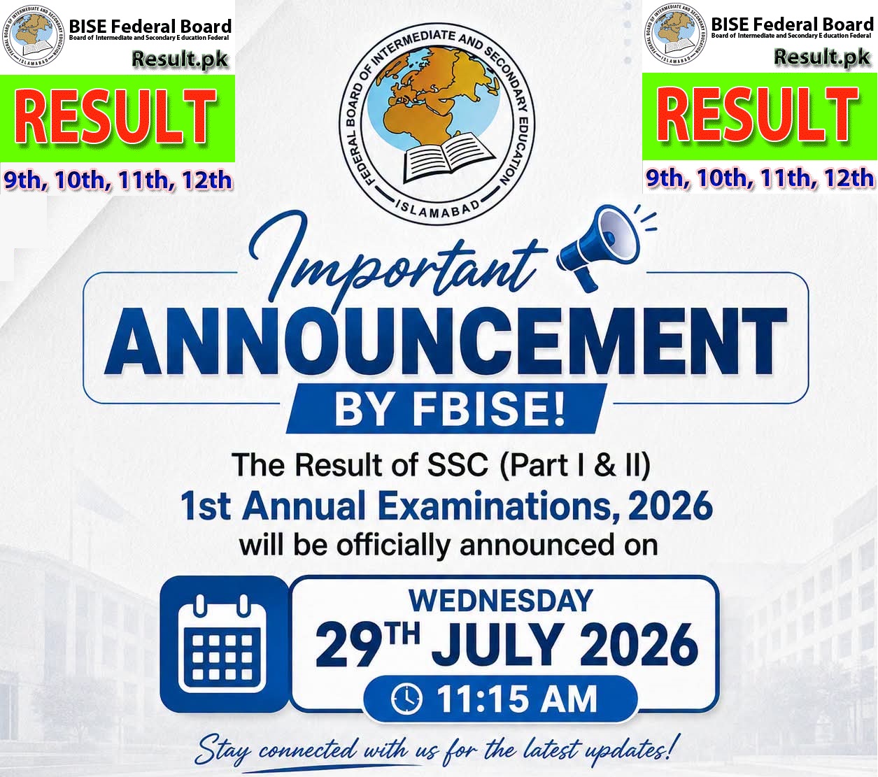 FBISE SSC Result 2026 – Federal Board Matric Result Date, Time & Check Online FBISE SSC Result 2026 – Federal Board Matric Result Date, Time & Check Online