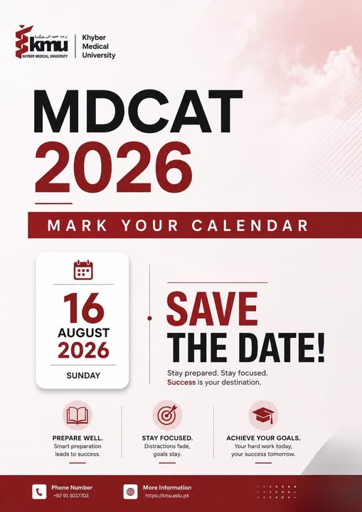 KMU MDCAT 2026 Schedule Released for Medical College Aspirants KMU MDCAT 2026 Schedule Released for Medical College Aspirants