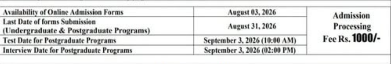 UOJ Admission Schedule 2026 Announced UOJ Admission Schedule 2026 Announced