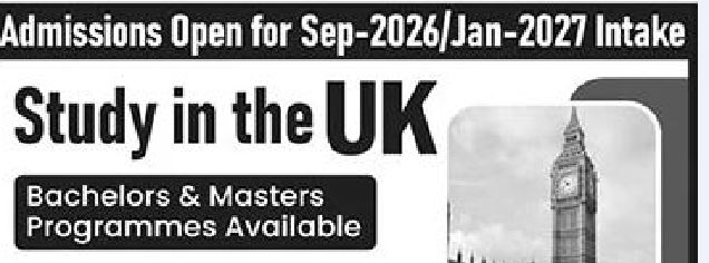 Study in UK Admissions Open for 2026/2027 Intakes