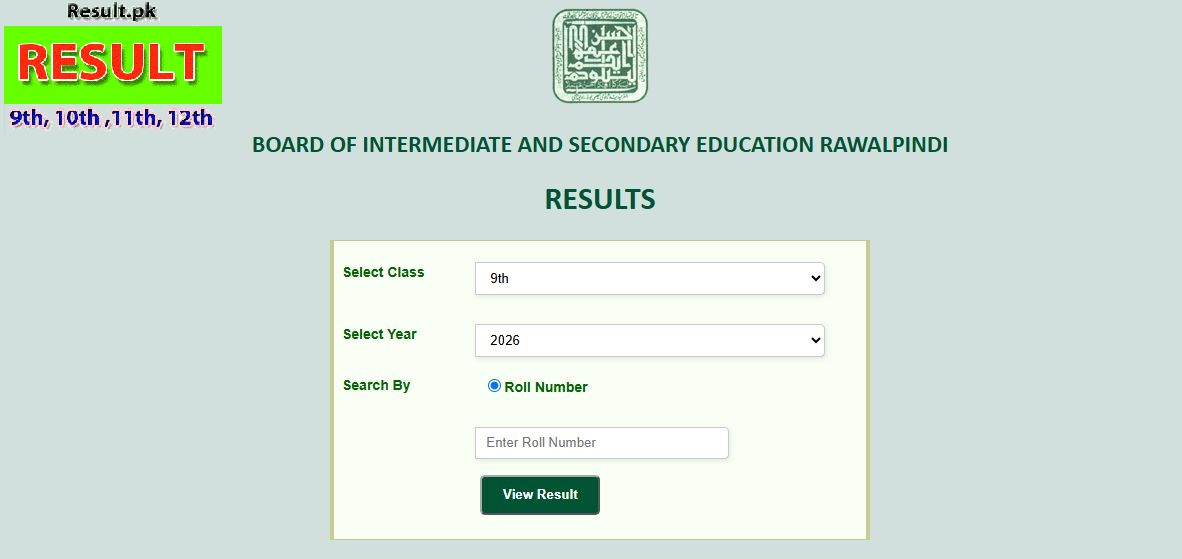 BISE Rawalpindi 9th Class Result 2026 Download Gazette PDF