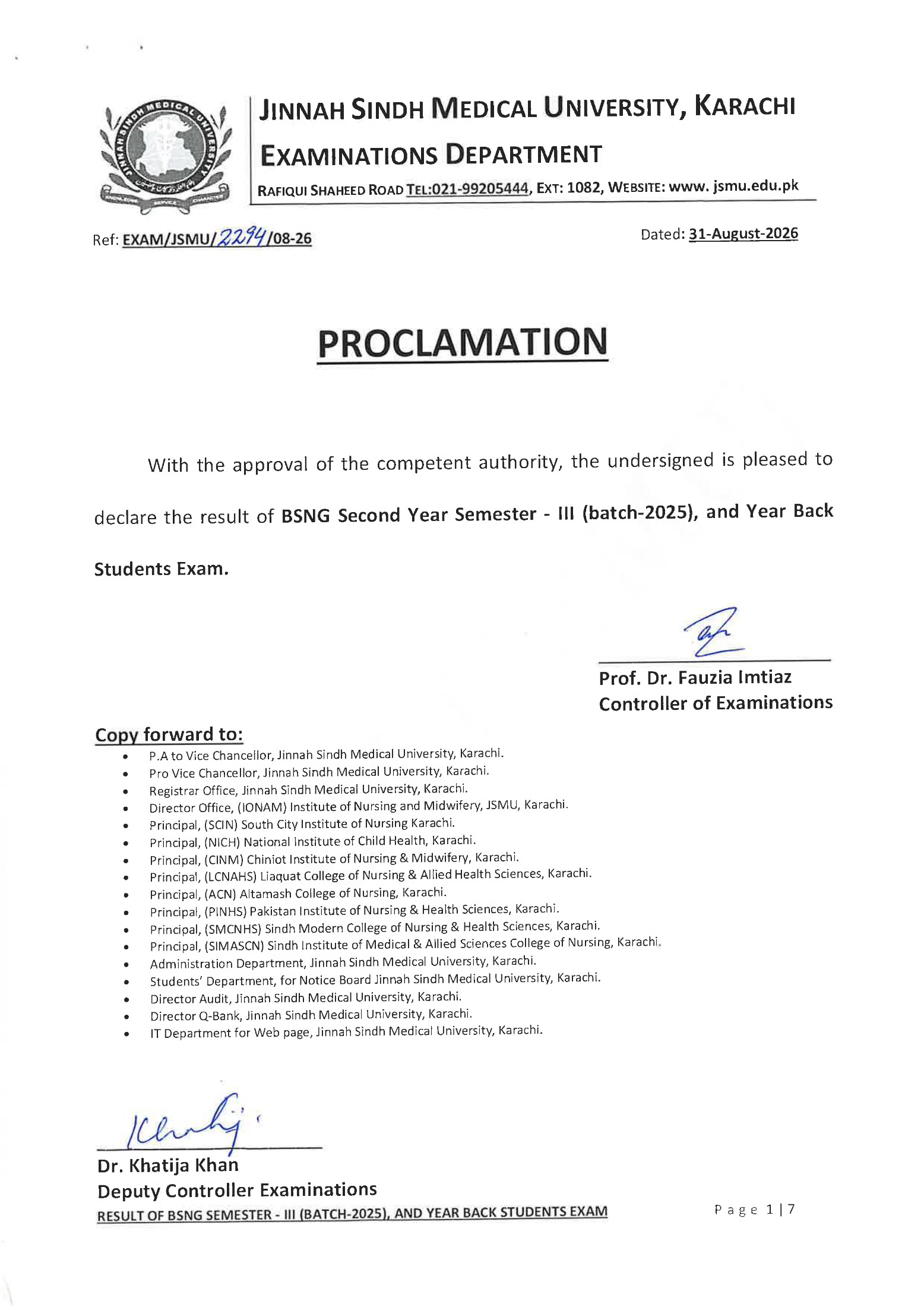 JSMU BSNG Semester III Result 2026 Released for Students JSMU BSNG Semester III Result 2026 Released for Students