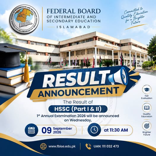 Federal Board Inter Part 1 & 2 Result Date, Time and Check Online Federal Board Inter Part 1 & 2 Result Date, Time and Check Online