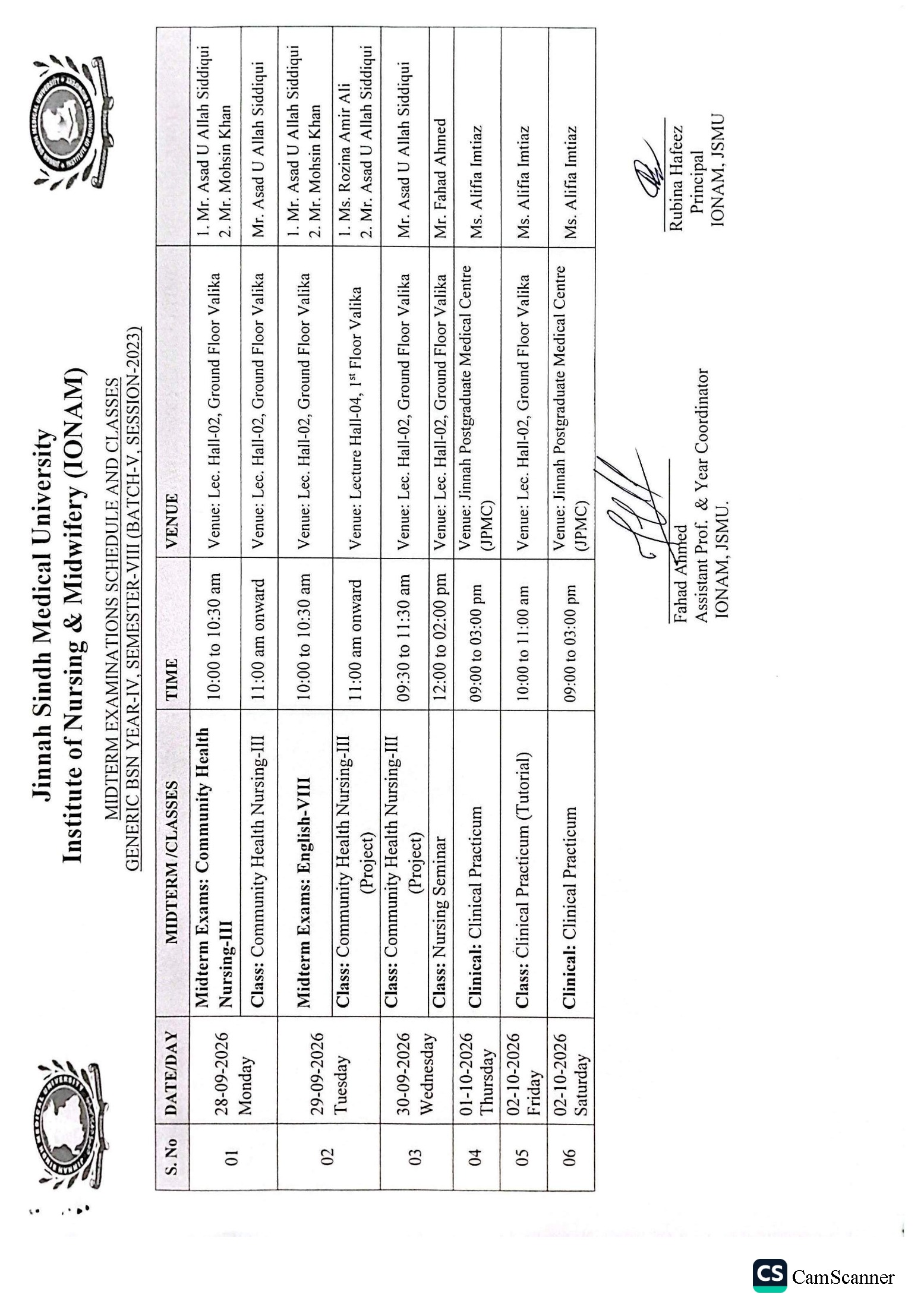 JSMU BSN Generic Midterm Exam Schedule 2026 Announced JSMU BSN Generic Midterm Exam Schedule 2026 Announced