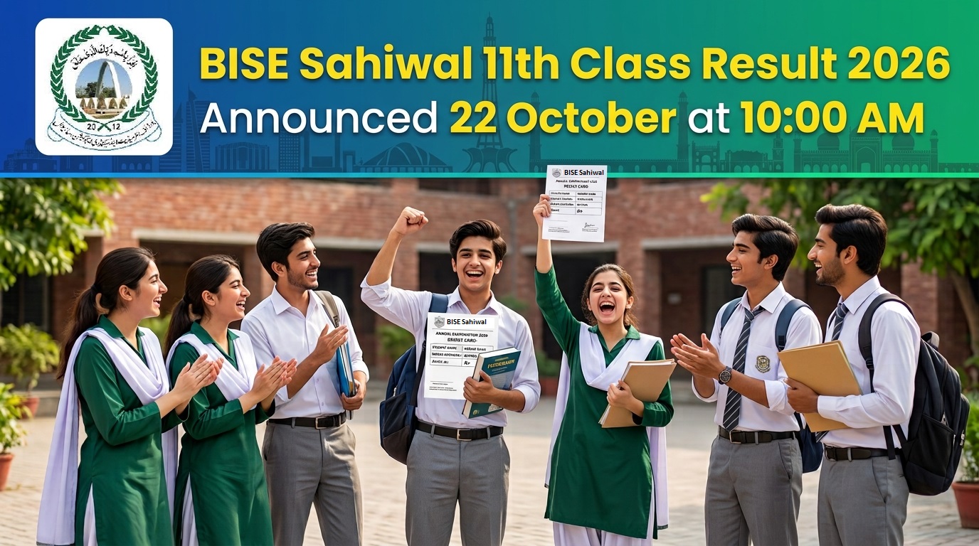 3 Ways to Check BISE Sahiwal Board 11th Class Result 2026 3 Ways to Check BISE Sahiwal Board 11th Class Result 2026