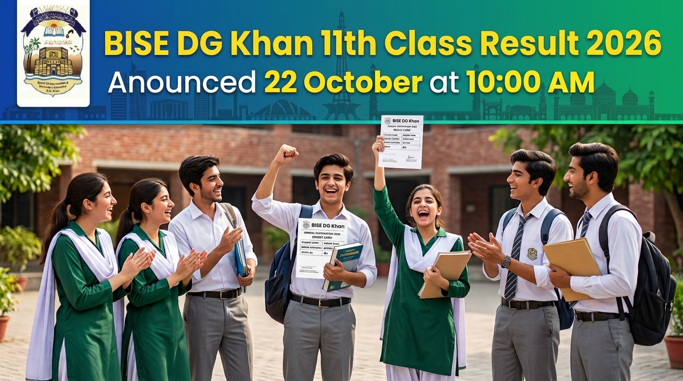 3 Ways to Check BISE DG Khan Board 11th Class Result 2026 3 Ways to Check BISE DG Khan Board 11th Class Result 2026