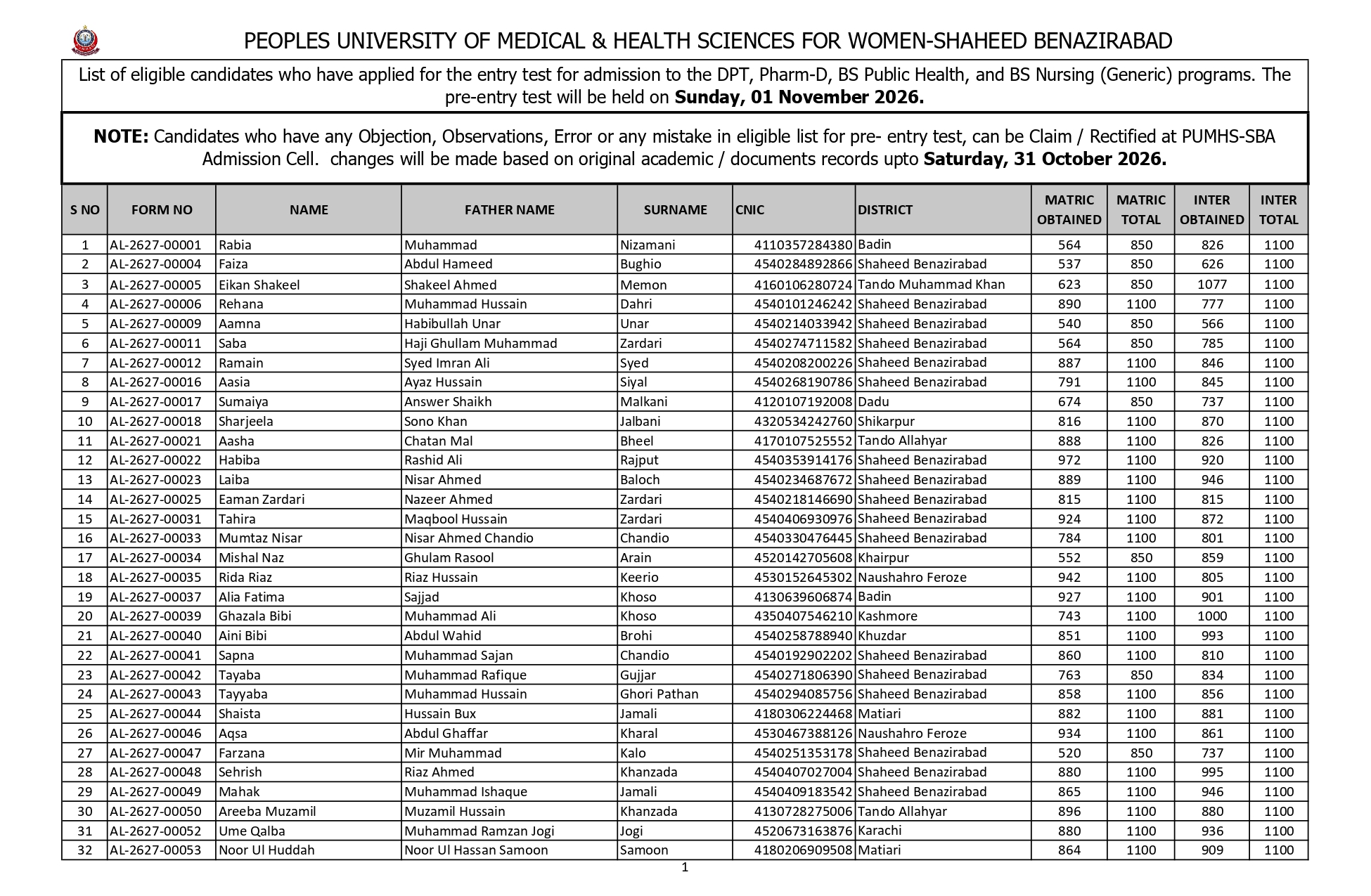 PUMHS Announces Eligibility List for AHS Programs 2026 PUMHS Announces Eligibility List for AHS Programs 2026